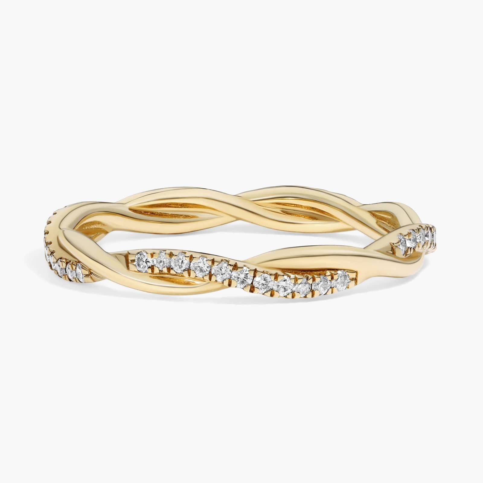 Petite Twist Diamond Eternity Ring in 14k
